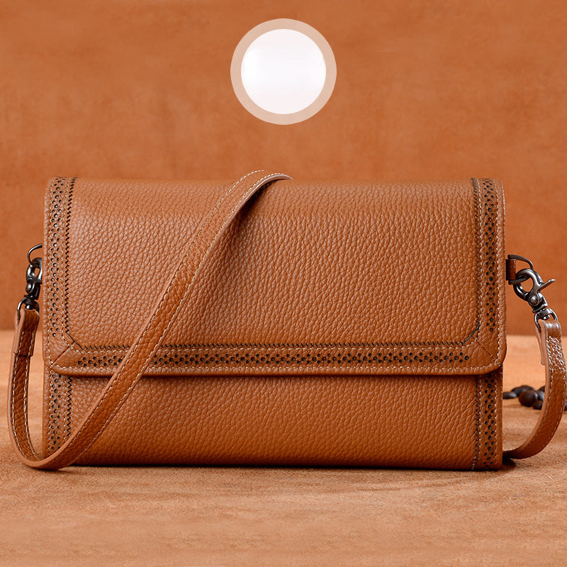 Mini Leather Shoulder Handbag for Women 6962-Handbags, Wallets & Cases-Purple-Free Shipping Leatheretro