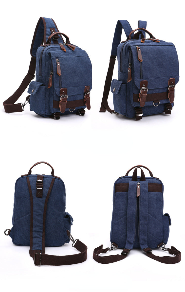 Men's Outdoor Traveling Backpack for Men and Women 8596-Backpacks-One Shoulder-Coffee-Free Shipping Leatheretro