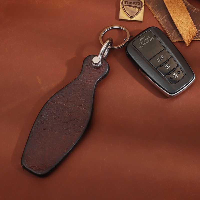 Creative Vintage Leather Handmade Keychains K121-Leather Key Chains-Cross-Free Shipping Leatheretro