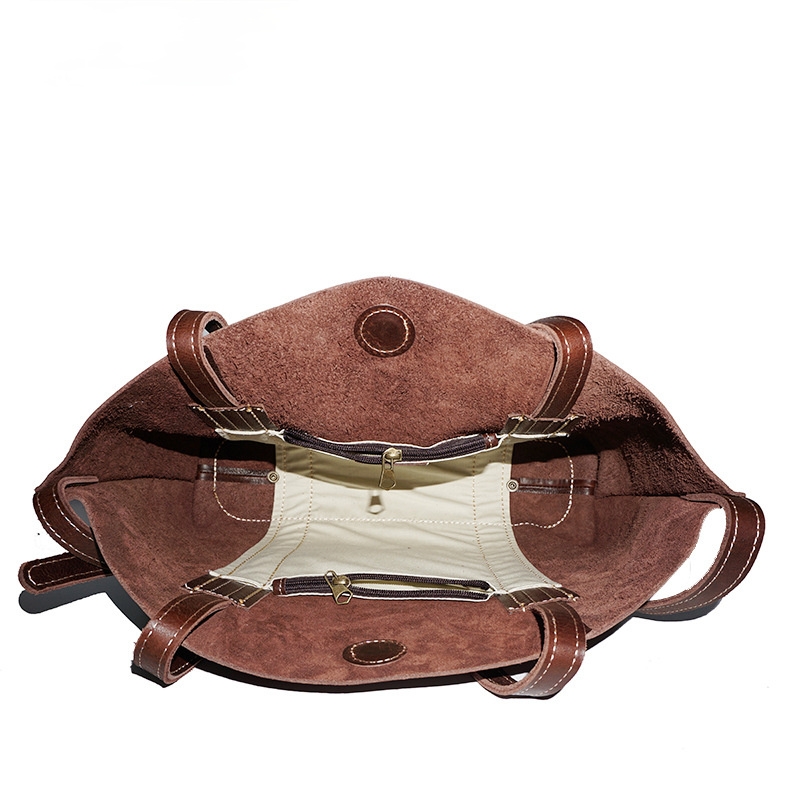 Women Handmade Leather Handbags W8060-Leather Women Bags-Brown-Free Shipping Leatheretro