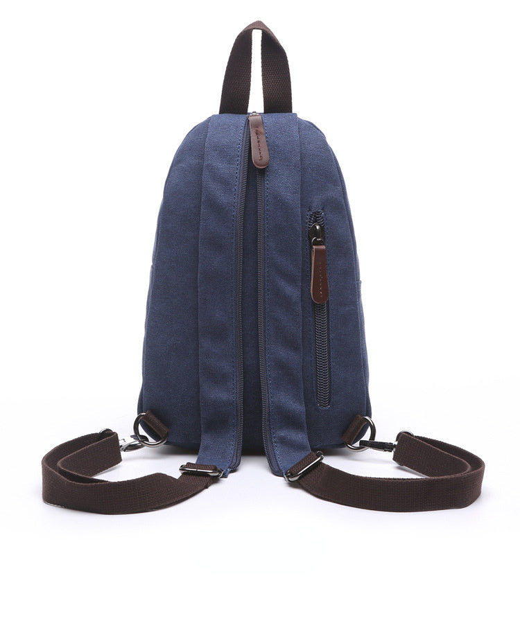 Casual Daily Canvas Backpack for Women and Men 8852-Backpacks-Black-Free Shipping Leatheretro