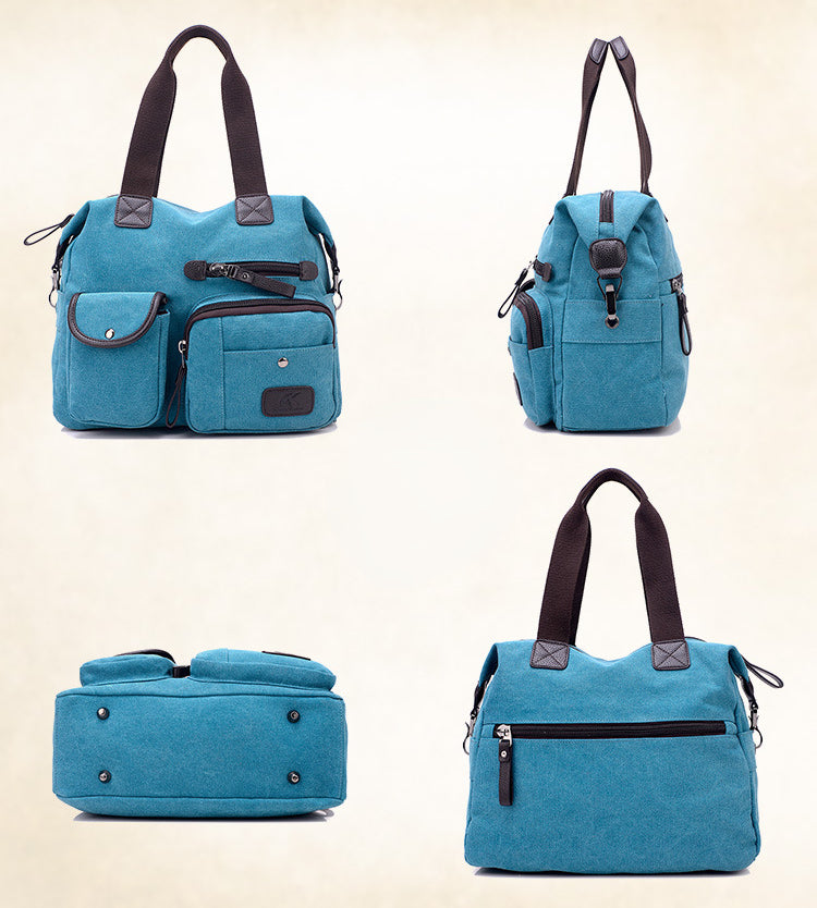 Casual Traveling Sports Canvas Bags for Men 1092-Handbags-Khaki-Free Shipping Leatheretro