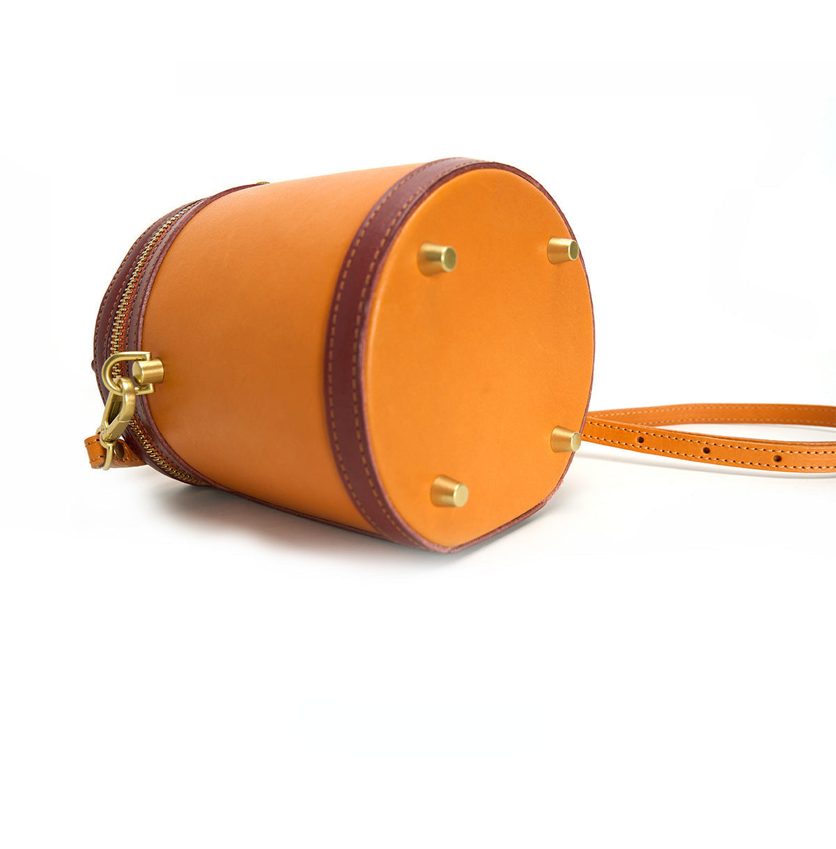 Vintage Vege Tanned Leather Bucket Bags for Women-Handbag & Wallet Accessories-Brown-Free Shipping Leatheretro