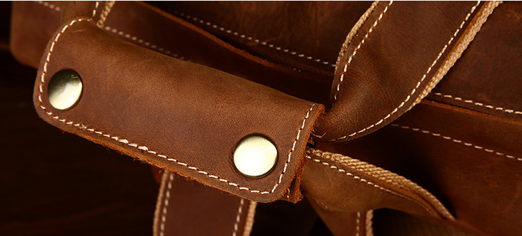 Fashion Vintage Leather Travel Backpack 826-Leather Backpack-Brown-Free Shipping Leatheretro