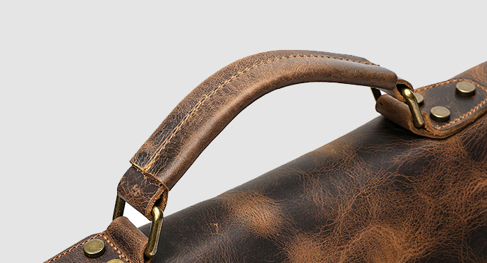 Men's Vintage Leather Business Briefcase O9125-Leather Briefcase-Red Brown-Free Shipping Leatheretro