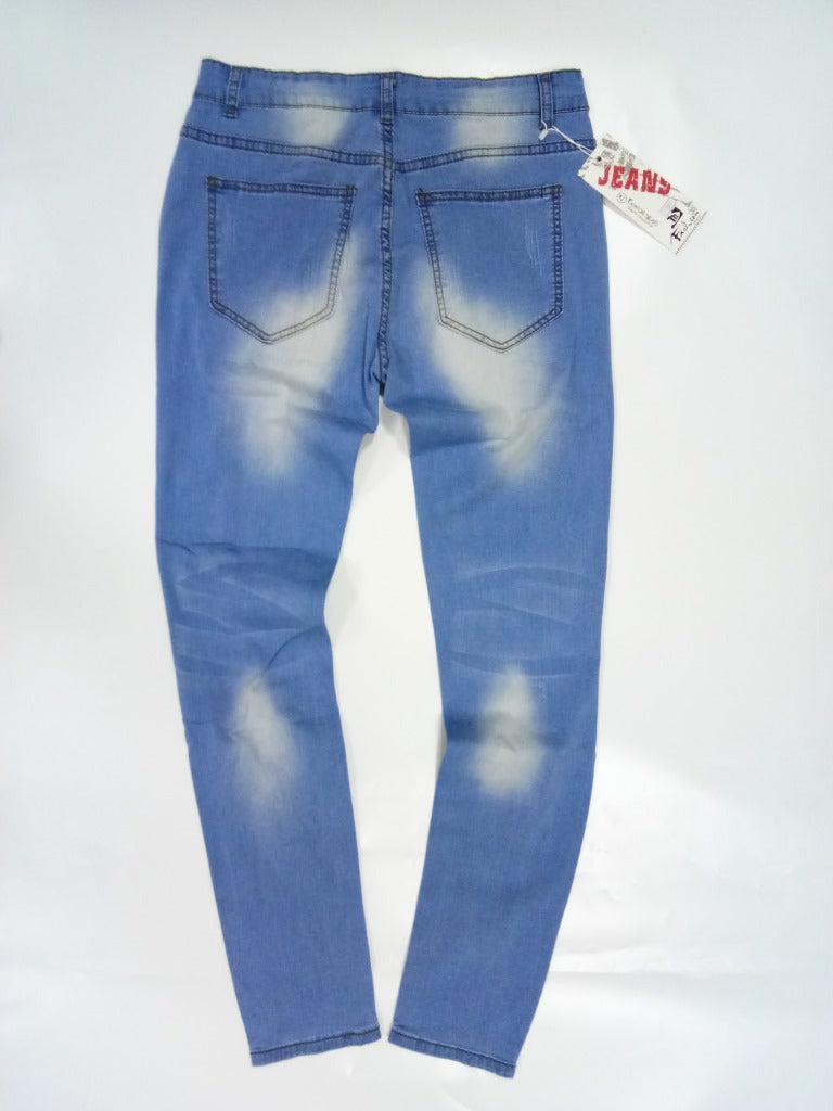 Casual Broken Holes Men's Jean Pants-Pants-Light Blue-28-Free Shipping Leatheretro