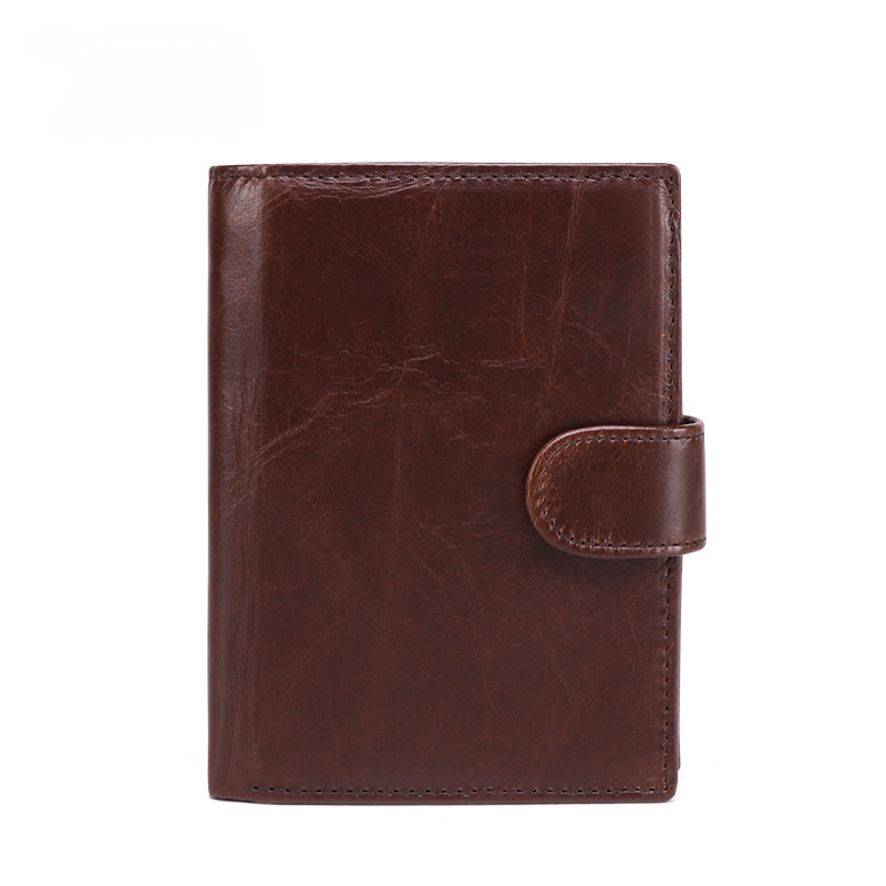 Retro Handmade Leather Large Storage Wallet J2063-Leather Wallets-Coffee-Oil Wax-Free Shipping Leatheretro