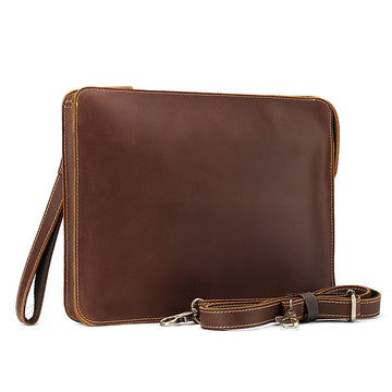 Vintage Leather Envelope Shoulder Ipad Bags 0073-Leather Briefcase-Style 1-Free Shipping Leatheretro