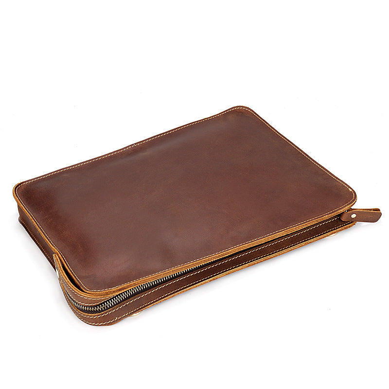 Vintage Leather Envelope Shoulder Ipad Bags 0073-Leather Briefcase-Style 1-Free Shipping Leatheretro