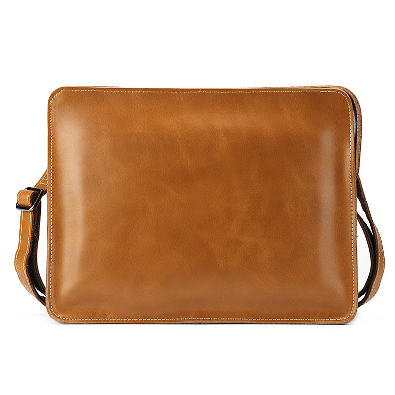 Vintage Leather Envelope Shoulder Ipad Bags 0073-Leather Briefcase-Style 3-Free Shipping Leatheretro