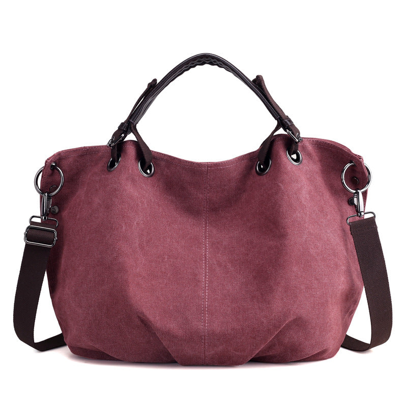 Fashion Canvas Tote Handbags for Women 937-Handbags-Purple-Free Shipping Leatheretro
