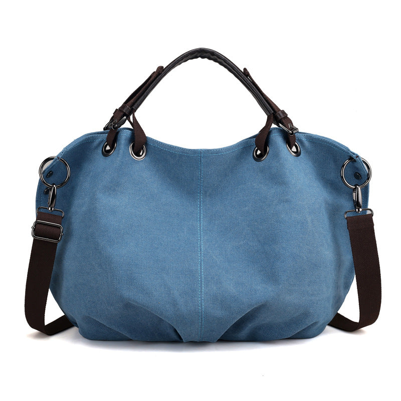 Fashion Canvas Tote Handbags for Women 937-Handbags-Blue-Free Shipping Leatheretro