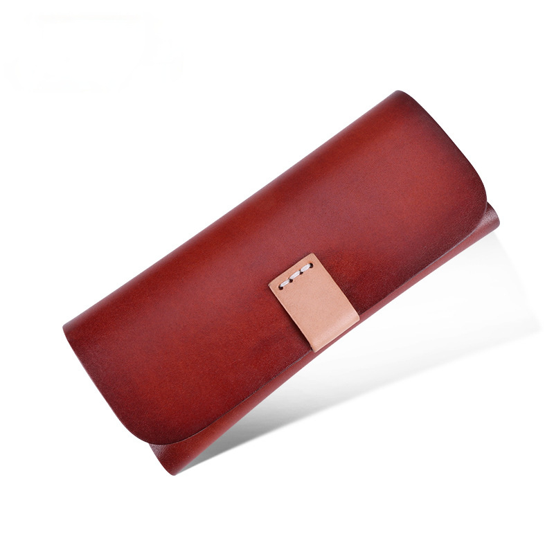 Vintage Leather Personality Glass Cases J064-Leather Cases-Red Brown-Free Shipping Leatheretro