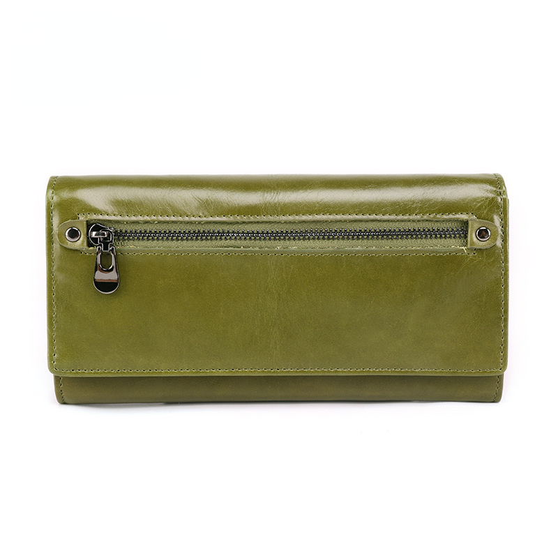 Women Fashion Multi Functional Leather Wallet 9366-Leather Wallet-Green-Free Shipping Leatheretro