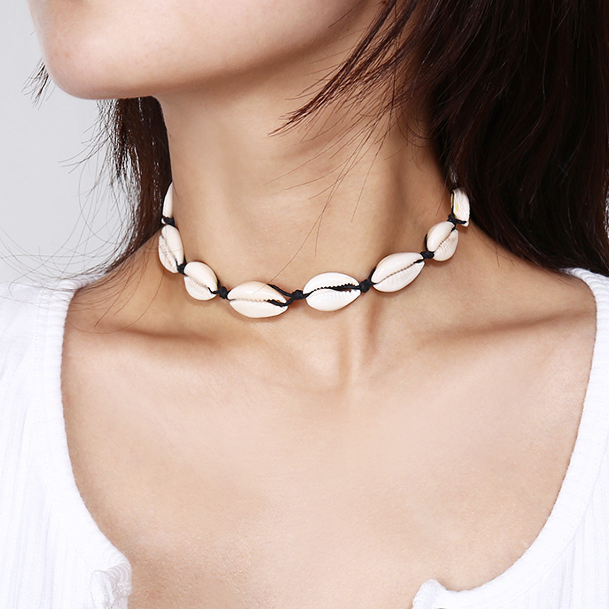 Casual Shell Handmade Clavicle Chain for Women-Necklaces-The same as picture-Free Shipping Leatheretro