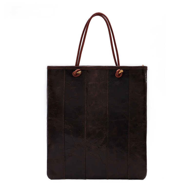 Women Tote Leather Shoulder Bags J8765-Leather Handbags-Black-Free Shipping Leatheretro