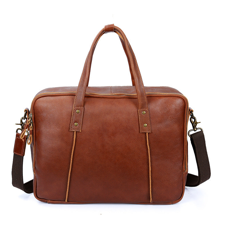 Vintage Leather Portable Briefcase B-8248-Leather Briefcase-Brown-Free Shipping Leatheretro