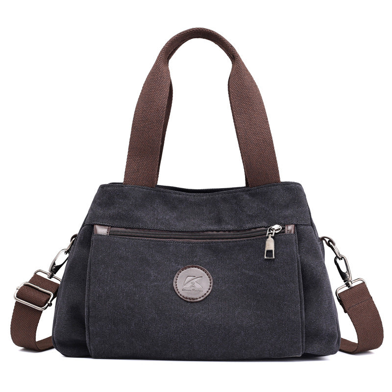 Large Canvas Tote Bags Multi Sections for Women 5081-Handbags-Blue-Free Shipping Leatheretro