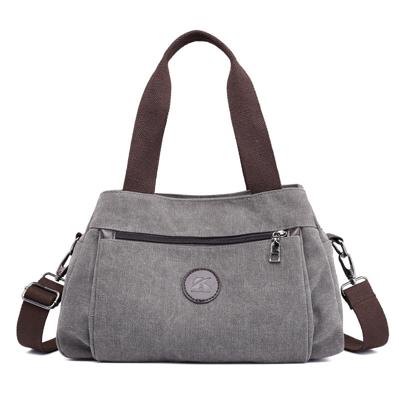 Large Canvas Tote Bags Multi Sections for Women 5081-Handbags-Grey-Free Shipping Leatheretro