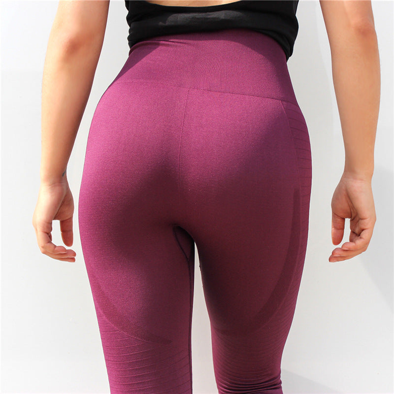 Sexy Outdoor Fitness High Waist Women Yoga Leggings-Pants-Wine Red-S-Free Shipping Leatheretro