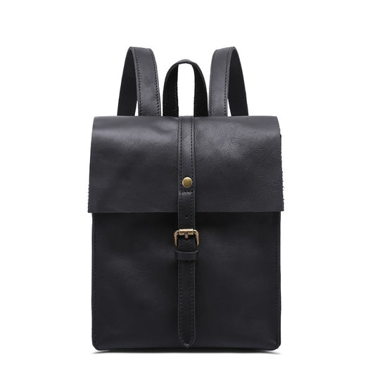 Vintage Women Leather Light Backpack P-8260-Leather Backpack-Black-Free Shipping Leatheretro