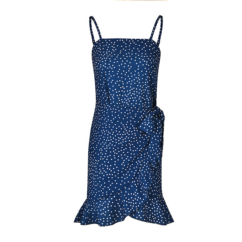 Women Leaf Print Chiffon Summer Irregular Beach Short Dresses-Dresses-7913-2-S-Free Shipping Leatheretro