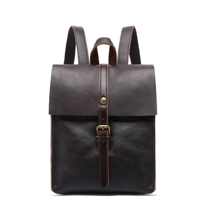 Vintage Women Leather Light Backpack P-8260-Leather Backpack-Brown-Free Shipping Leatheretro