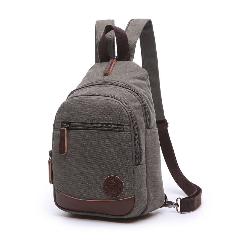Casual Daily Canvas Backpack for Women and Men 8852-Backpacks-Black-Free Shipping Leatheretro