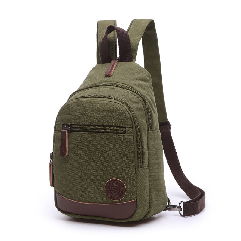 Casual Daily Canvas Backpack for Women and Men 8852-Backpacks-Black-Free Shipping Leatheretro