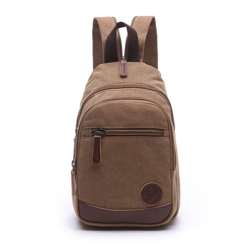Casual Daily Canvas Backpack for Women and Men 8852-Backpacks-Black-Free Shipping Leatheretro