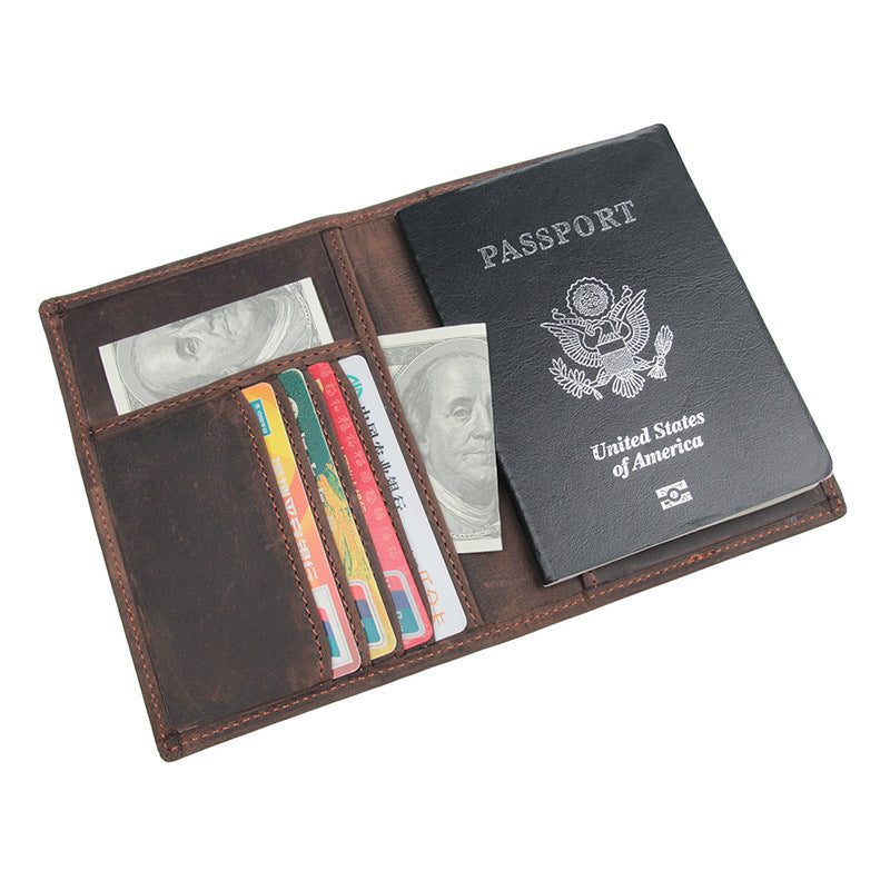 Vintage RFID Leather Passport Case 8190-Leather Passport Case-Black-Free Shipping Leatheretro
