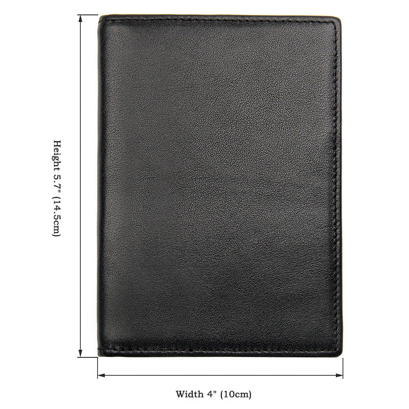 Vintage RFID Leather Passport Case 8190-Leather Passport Case-Black-Free Shipping Leatheretro