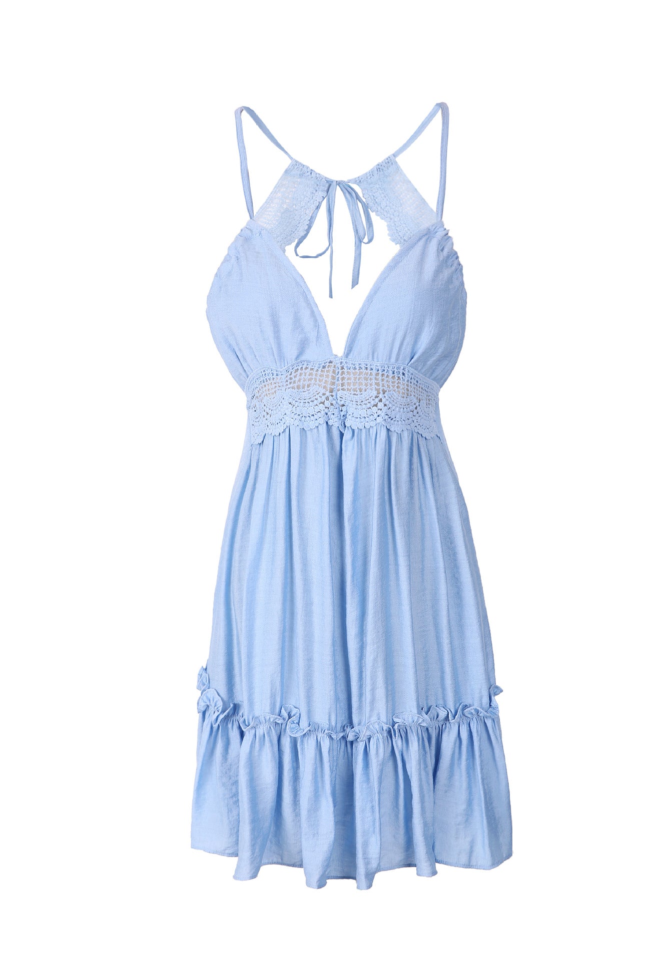 Sexy Backless Summer Mini Dresses-Dresses-Dark Blue-S-Free Shipping Leatheretro
