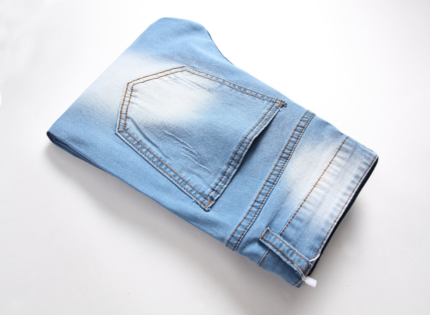 Casual Broken Holes Men's Jean Pants-Pants-Light Blue-28-Free Shipping Leatheretro