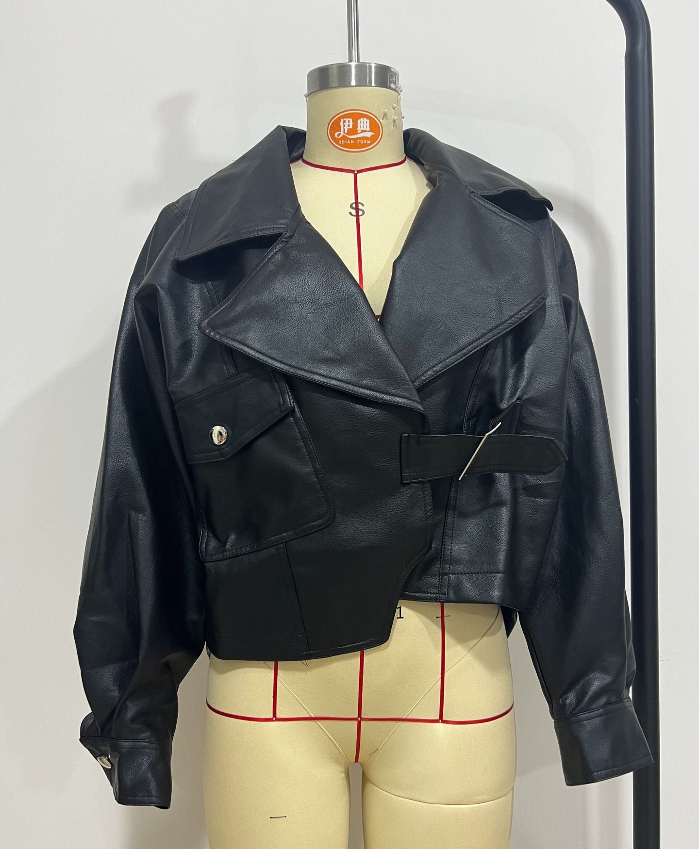 Fashion Long Sleeves Women Jackets & Coats-Coats & Jackets-Black-S-Free Shipping Leatheretro