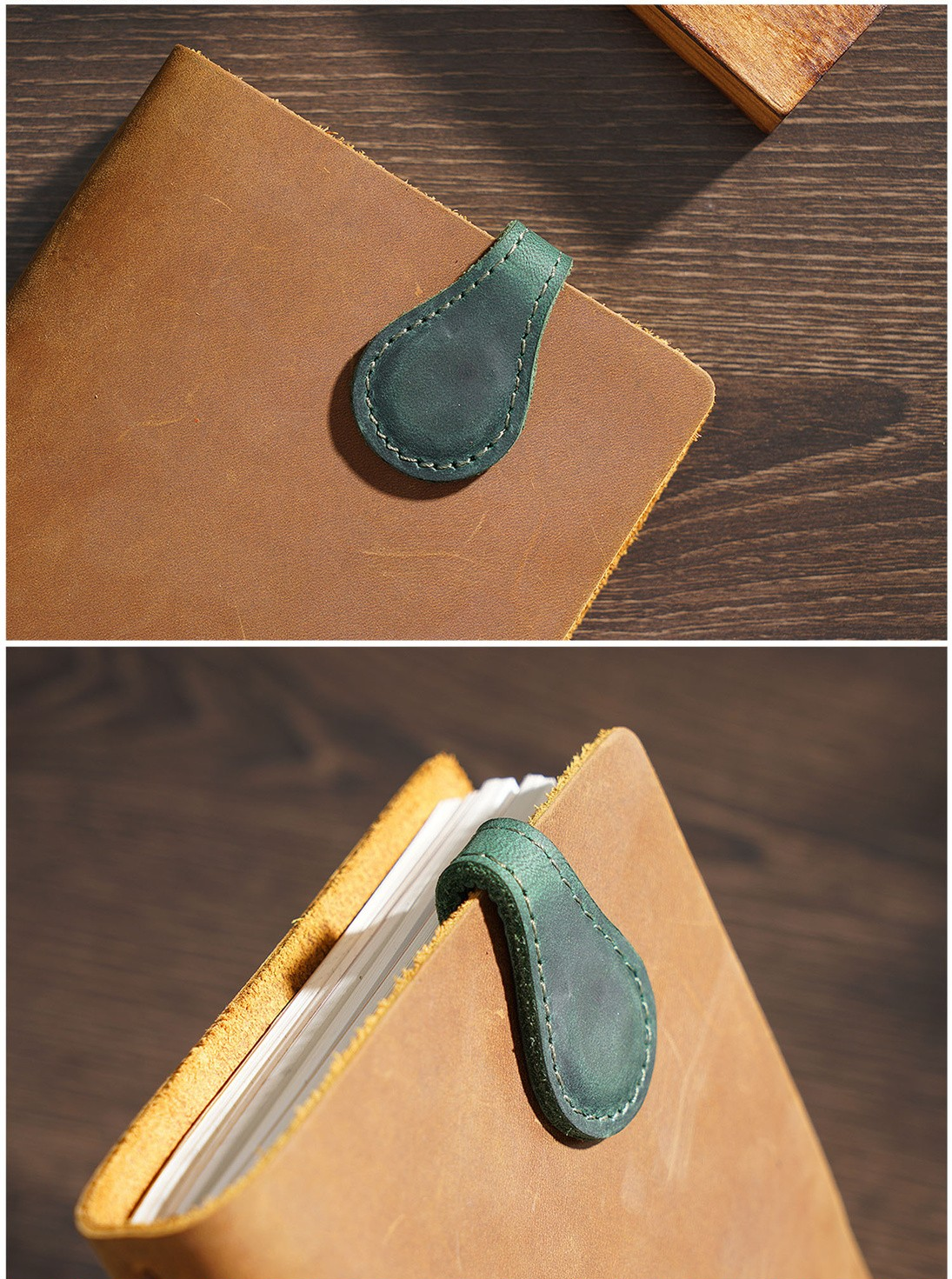 Handmade Leather Double Magnetic Bookmark-Bookmarks-6pcs-Free Shipping Leatheretro