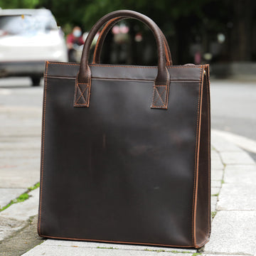 Vintage Business Leather Crossbody Bags for Men 5025-Handbags-Coffee-Free Shipping Leatheretro