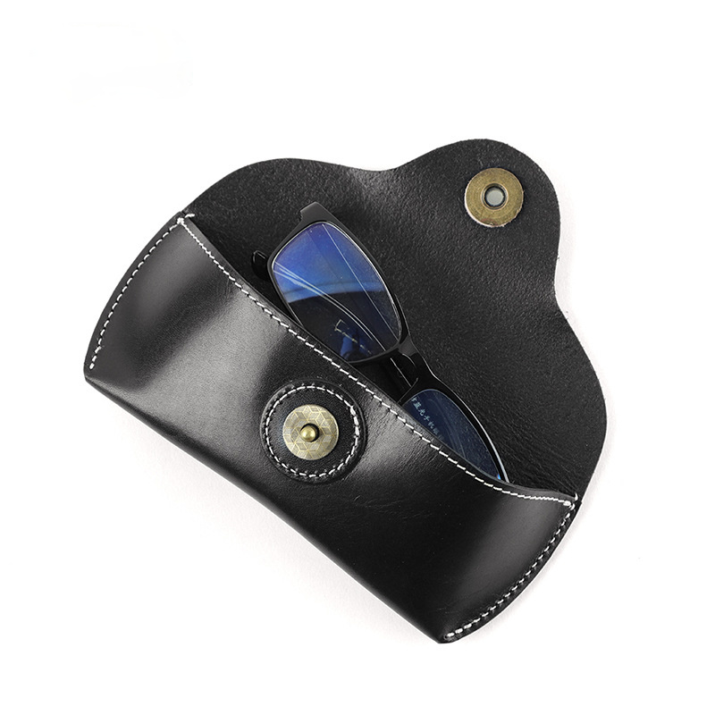 New Handmade Vintage Leather Glass Cases J081-Leather Cases-Red Brown-Free Shipping Leatheretro