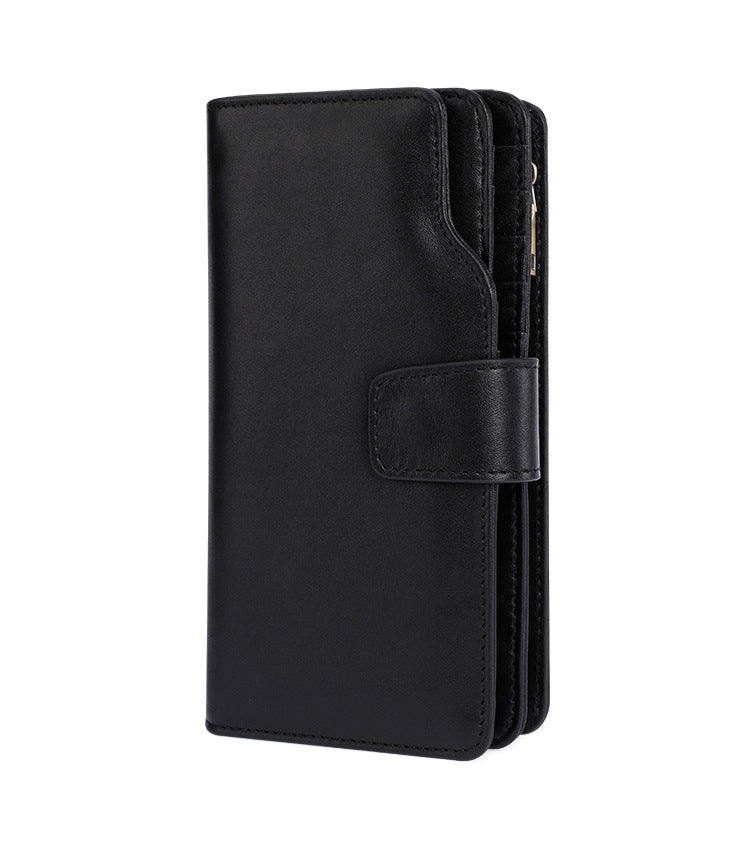 Men Multi Functional Handmade Leather Wallets J9322-Leather Wallets-Coffee-Free Shipping Leatheretro