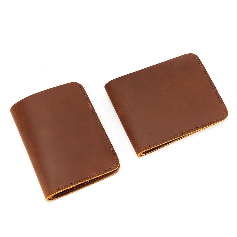 Simple Design Short Leather Wallet 3031-Leather Wallets-Coffee-Free Shipping Leatheretro