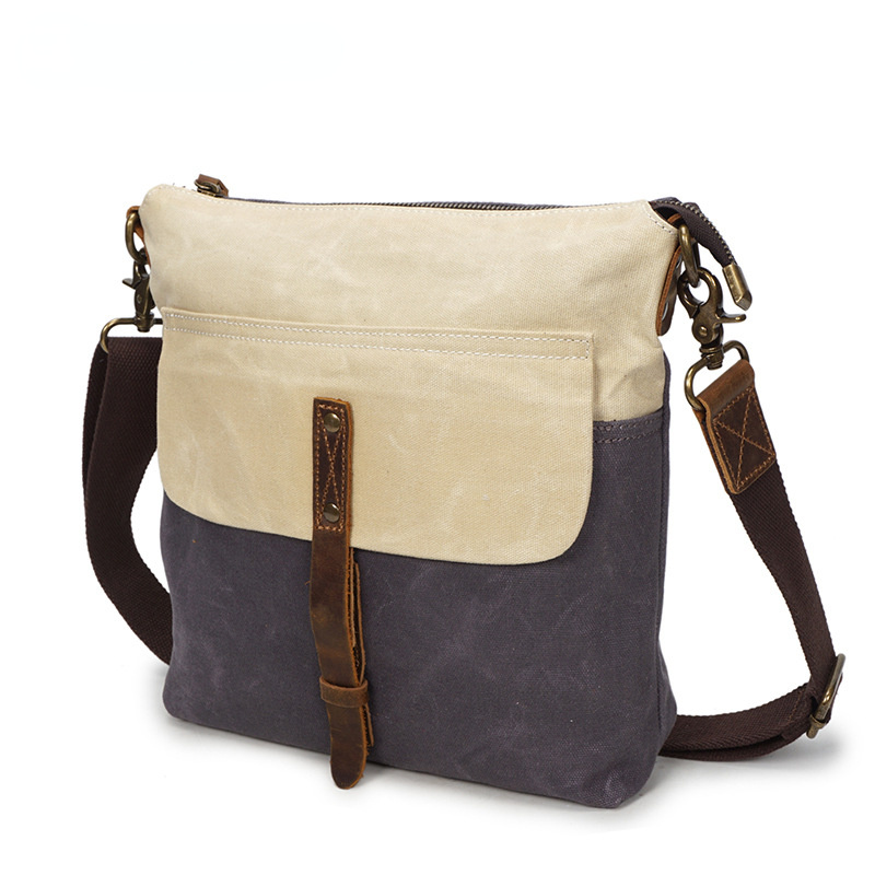 Vintage Men Leather Canvas Waterproof Bags 5186-Leather Canvas Bag-Style 1-Free Shipping Leatheretro