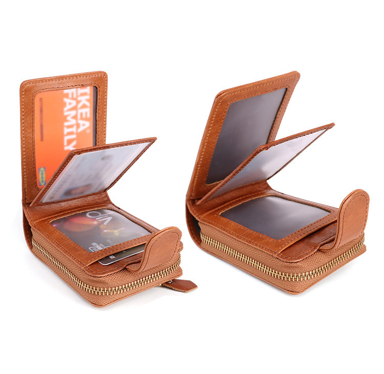 Vintage Fashion Leather RFID Multi Cards Cases K035-Leather Cases-Brown-Free Shipping Leatheretro