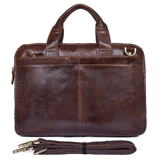 Fashion Vintage Leather Business Briefcase for Men 7092-Leather Briefcase-Coffee-Free Shipping Leatheretro