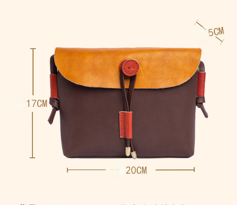 Casual Cowhide Leather Shoulder Handbags for Women 6012-Handbags-Vintage Yellow-Free Shipping Leatheretro