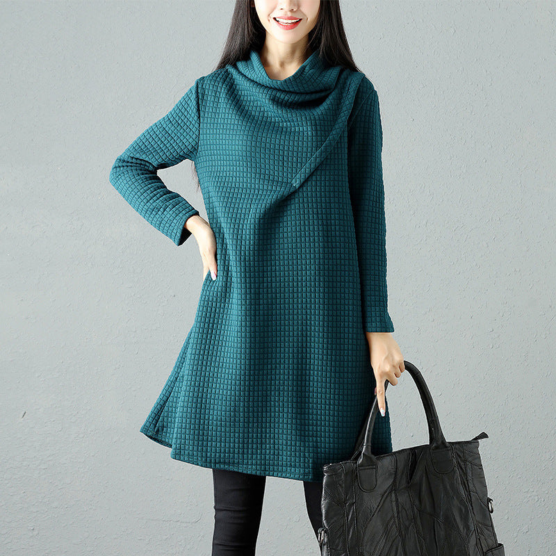 Elegant Plus Sizes Fall Women Dresses-Dresses-Green-S-Free Shipping Leatheretro