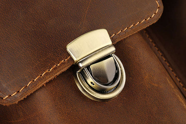 Vintage Handmade Men Leather Waist Bags M3129-Leather Waist-Brown-Free Shipping Leatheretro