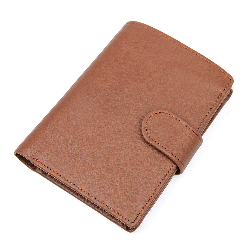 Men Cowhide RFID Leather Wallets 8129-Leather Wallet-Brown-Free Shipping Leatheretro