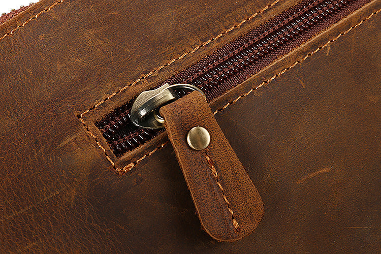 Vintage Handmade Men Leather Waist Bags M3129-Leather Waist-Brown-Free Shipping Leatheretro