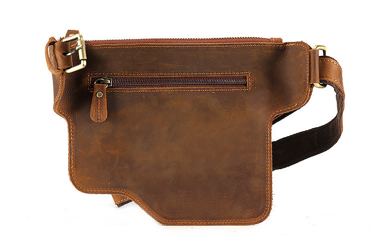 Vintage Handmade Men Leather Waist Bags M3129-Leather Waist-Brown-Free Shipping Leatheretro