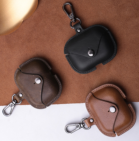 Vintage Leather Airpods Pro Protect Case J089-Leather Cases-Coffee-Free Shipping Leatheretro
